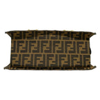 Fendi Handbag Zucca Pattern Black Brown Leather — view 5