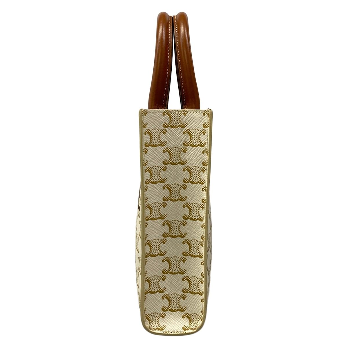 Celine Tote Bag Mini Vertical Cabas Brown Ivory — view 4