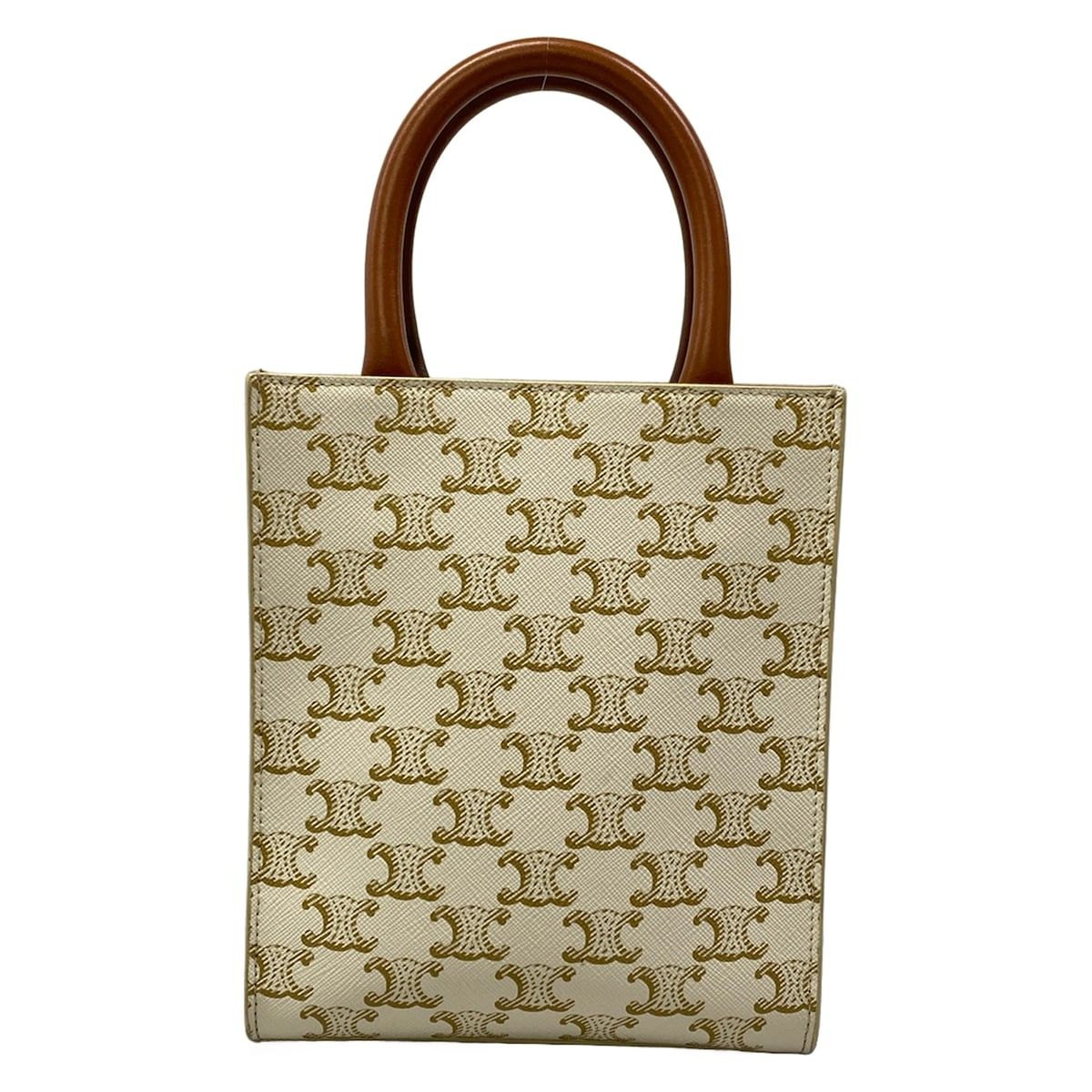 Celine Tote Bag Mini Vertical Cabas Brown Ivory — view 3