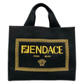 Fendi Tote Bag Black Gold Fendace