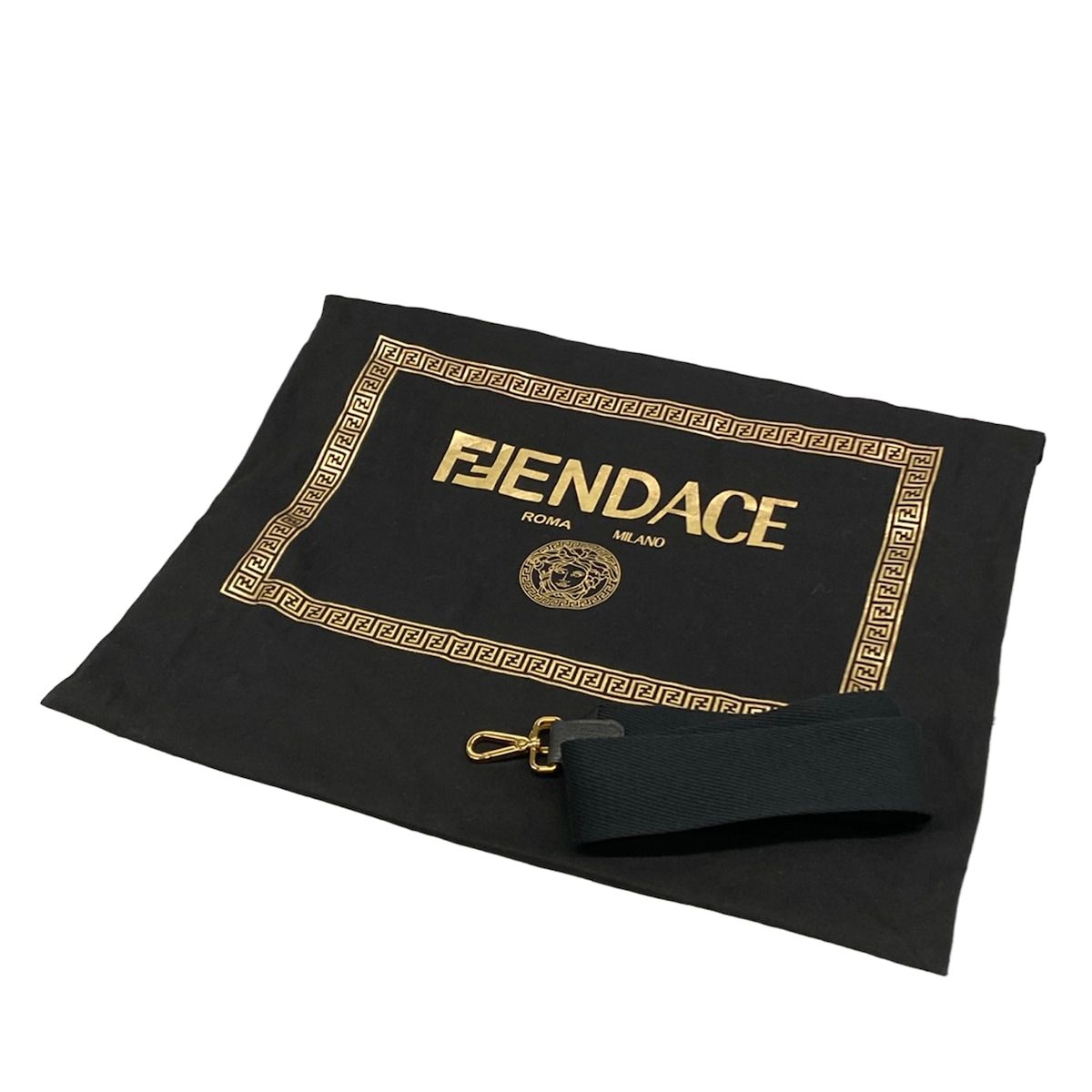 Fendi Tote Bag Black Gold Fendace — view 8