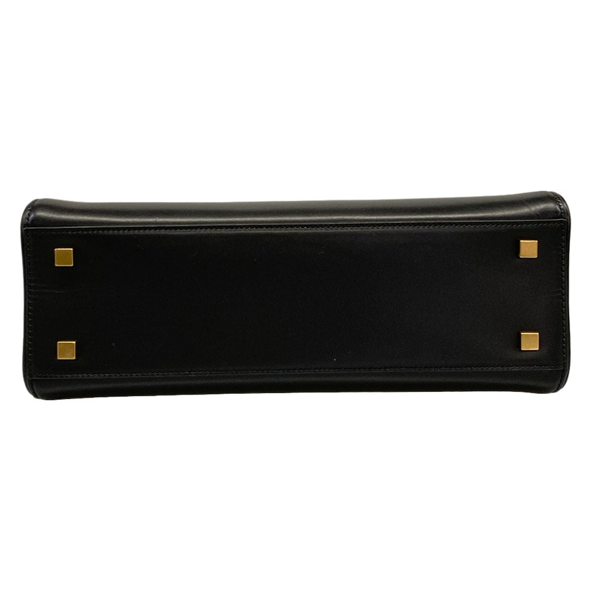 Saint Laurent Paris Handbag Fermoir Top Handle Bag Black Leather — view 5