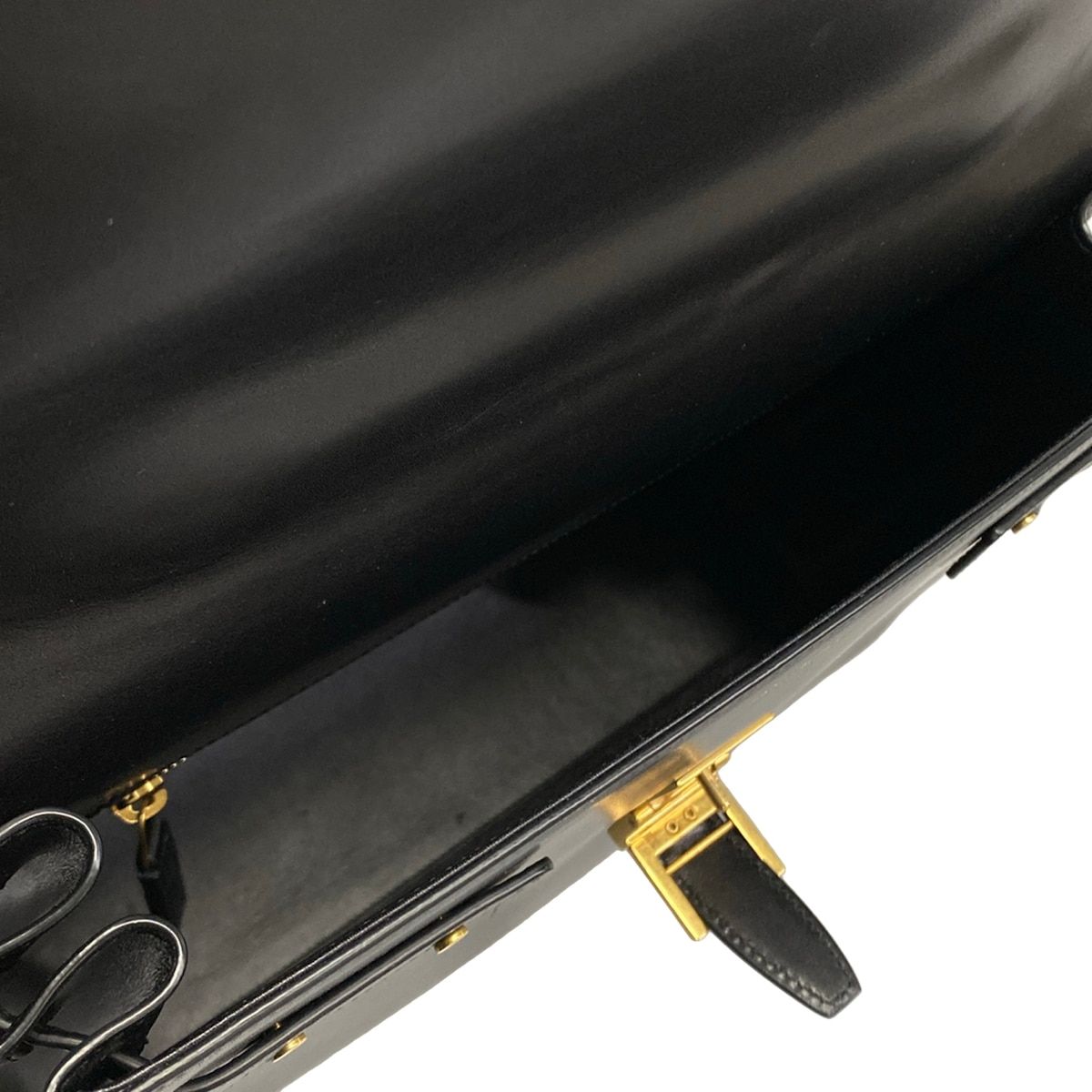 Saint Laurent Paris Handbag Fermoir Top Handle Bag Black Leather — view 7