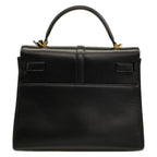 Saint Laurent Paris Handbag Fermoir Top Handle Bag Black Leather — view 3