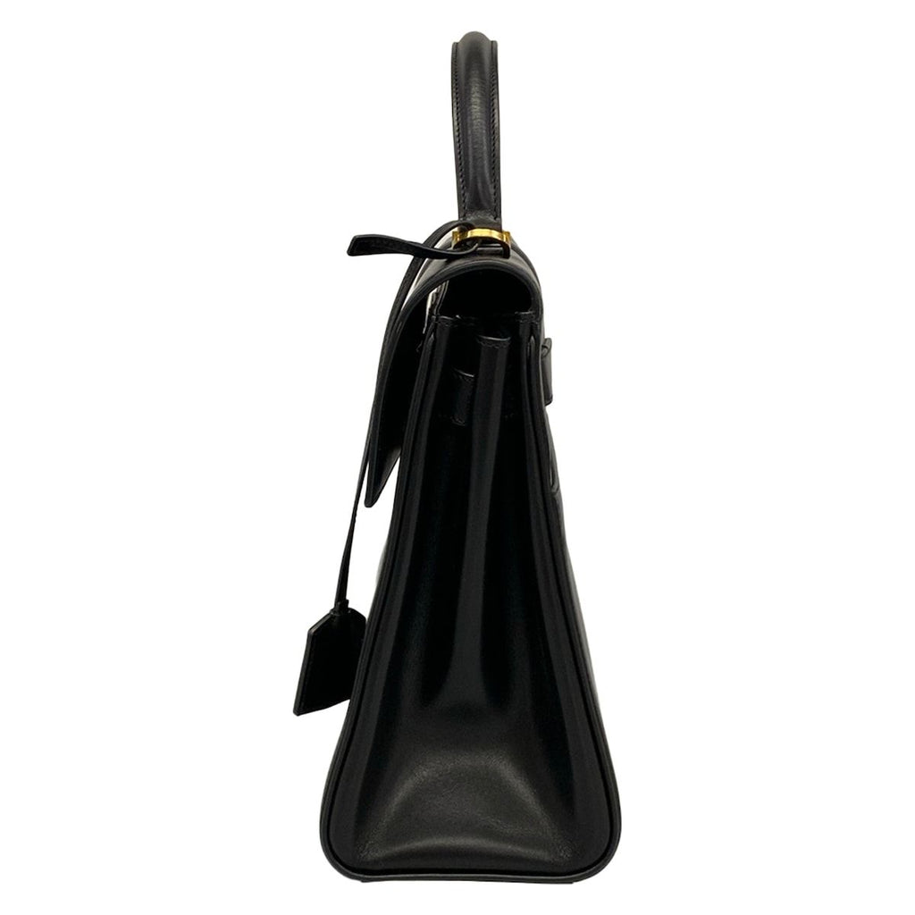 Saint Laurent Paris Handbag Fermoir Top Handle Bag Black Leather — view 4