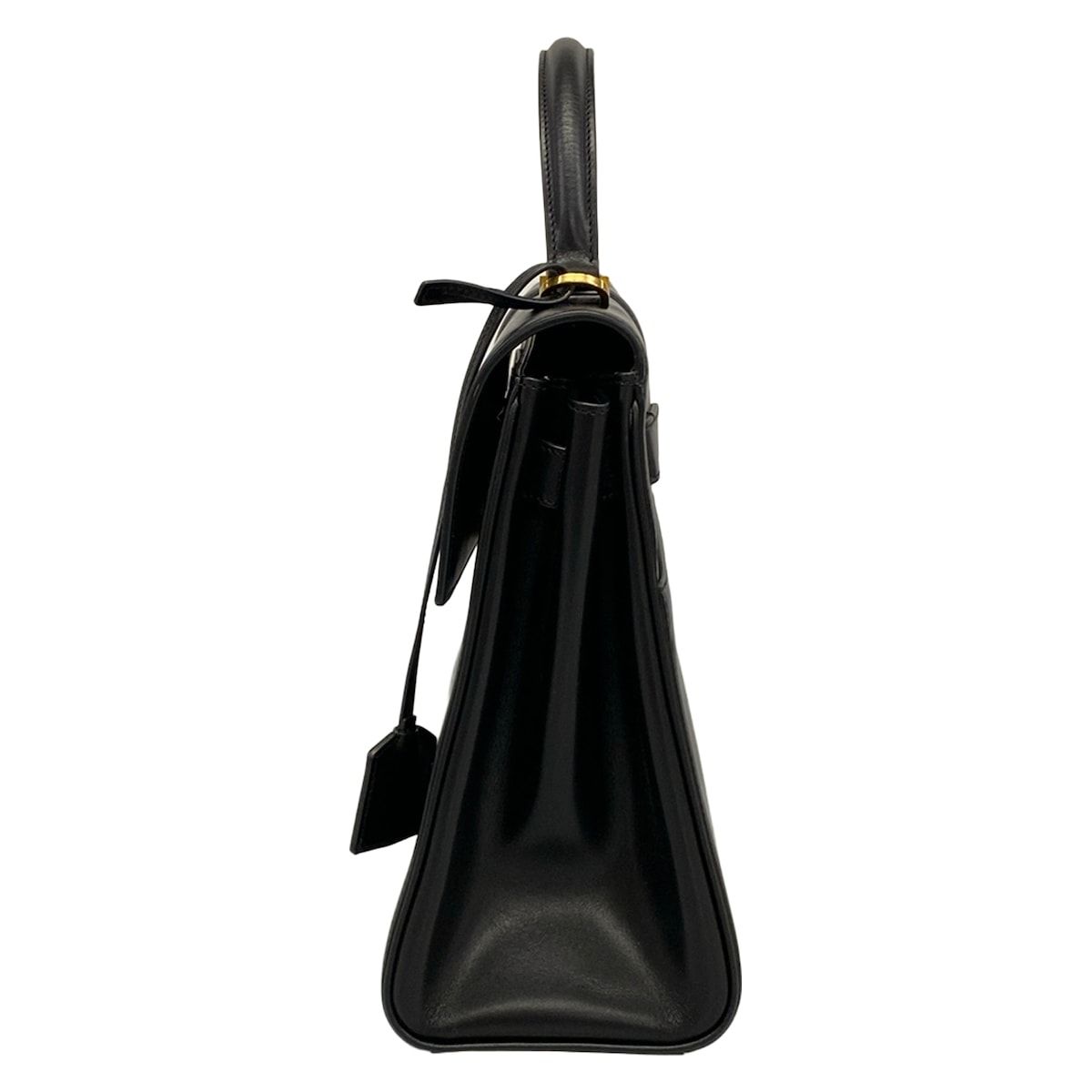 Saint Laurent Paris Handbag Fermoir Top Handle Bag Black Leather — view 4