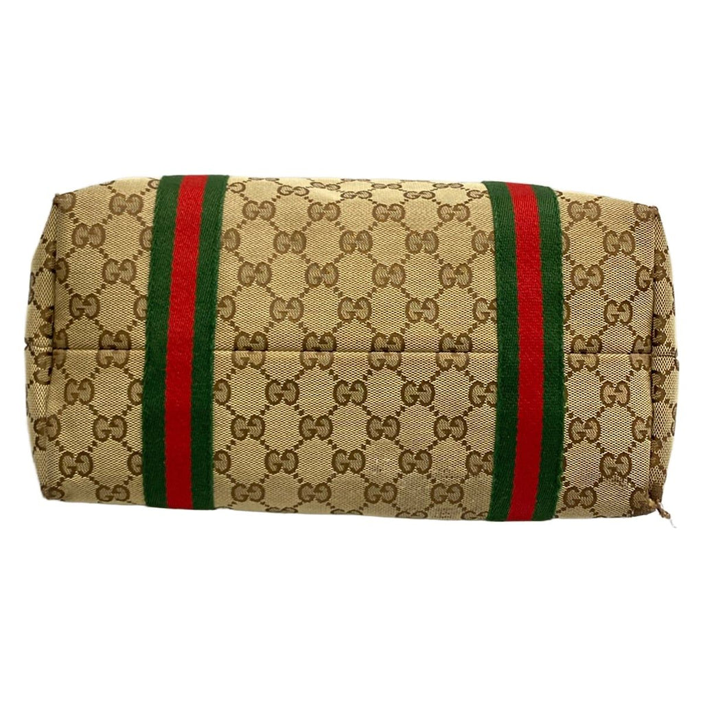 Gucci Tote Bag GG Pattern Sherry Beige Ivory Multi Leather — view 5