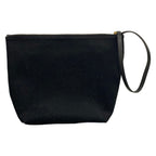Saint Laurent Paris Pouch Embroidered Black Gold Wool Leather — view 2
