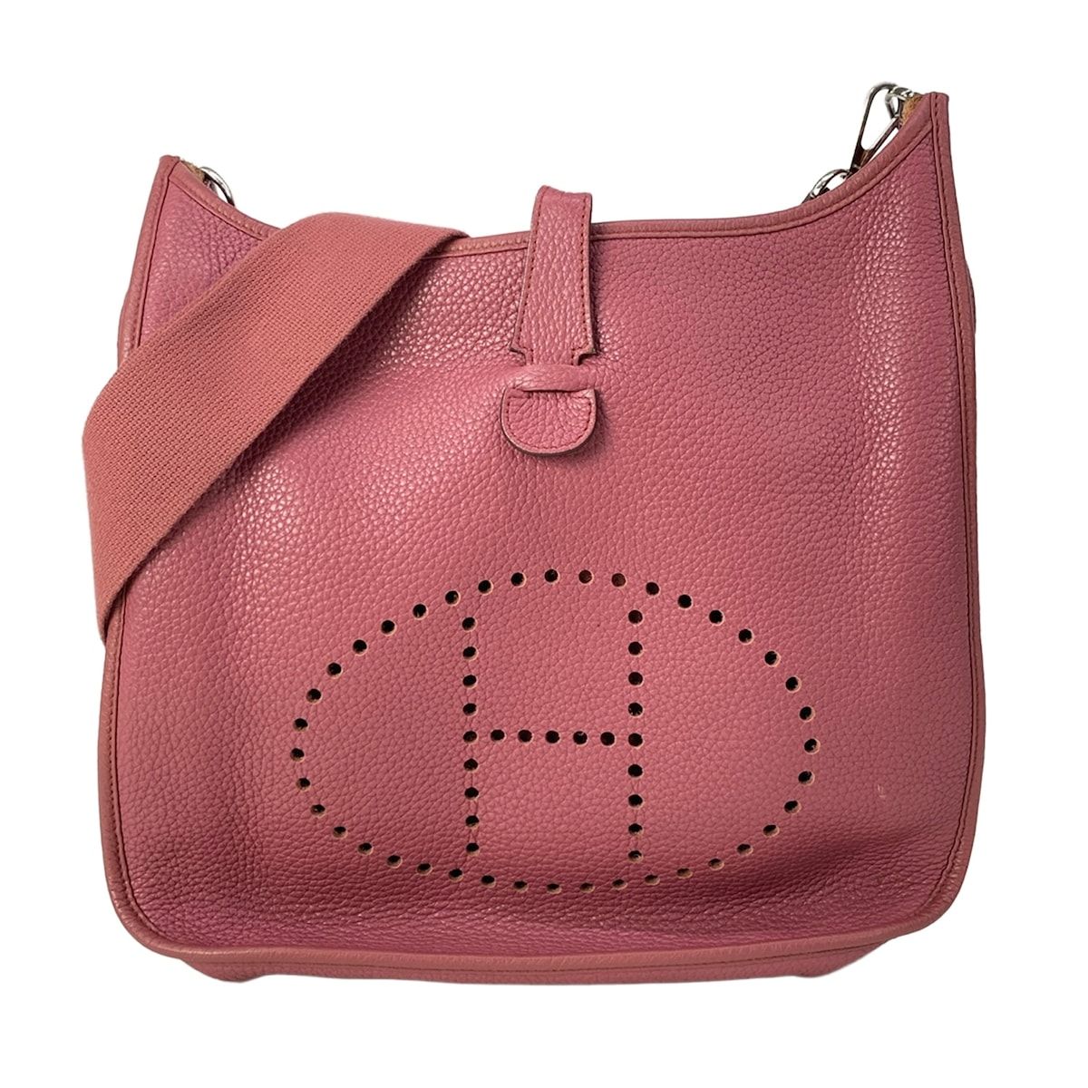 Hermes Shoulder Bag Evelyne 3 III GM Rosewood Silver