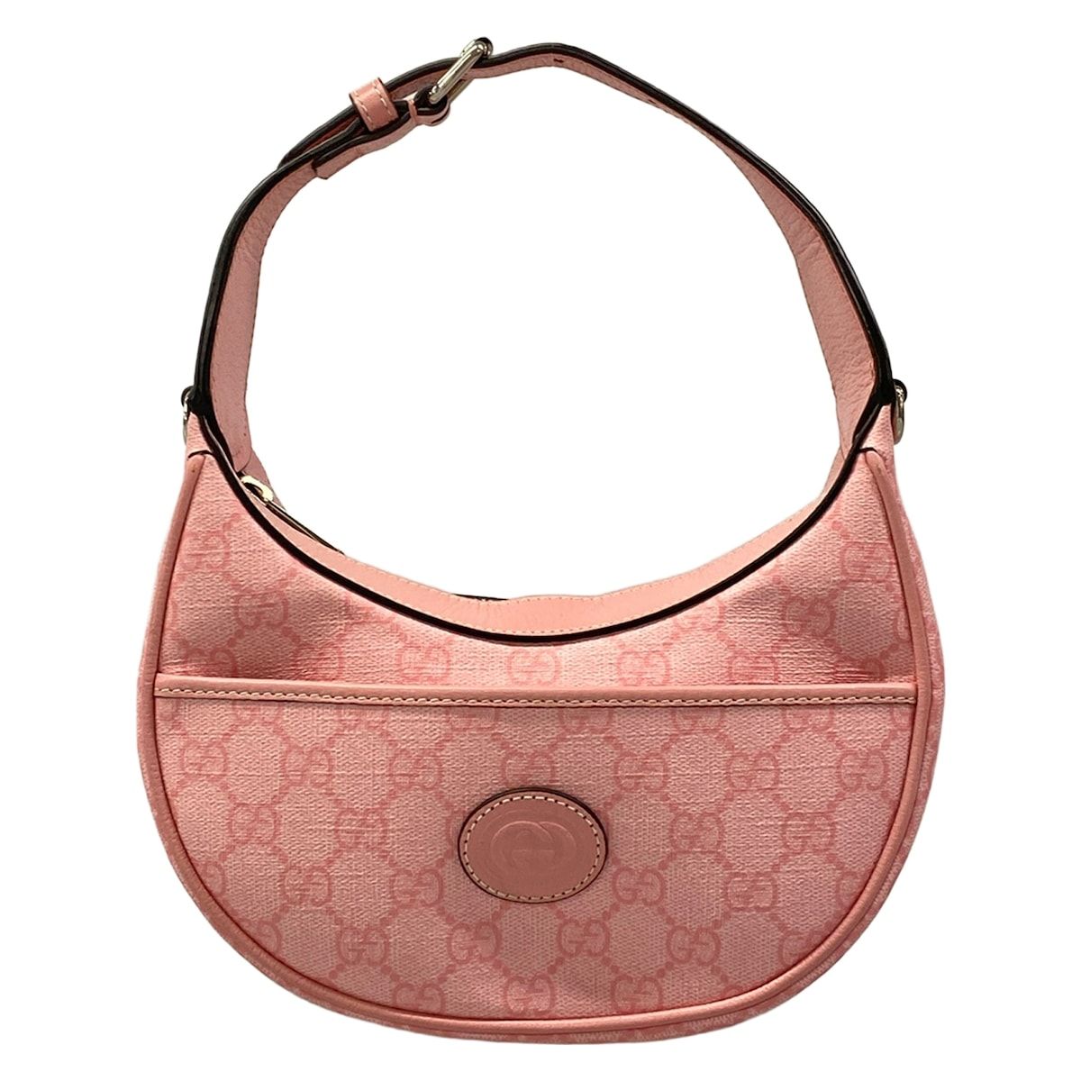 Gucci GG Half Moon Shape Mini Bag Pink Leather