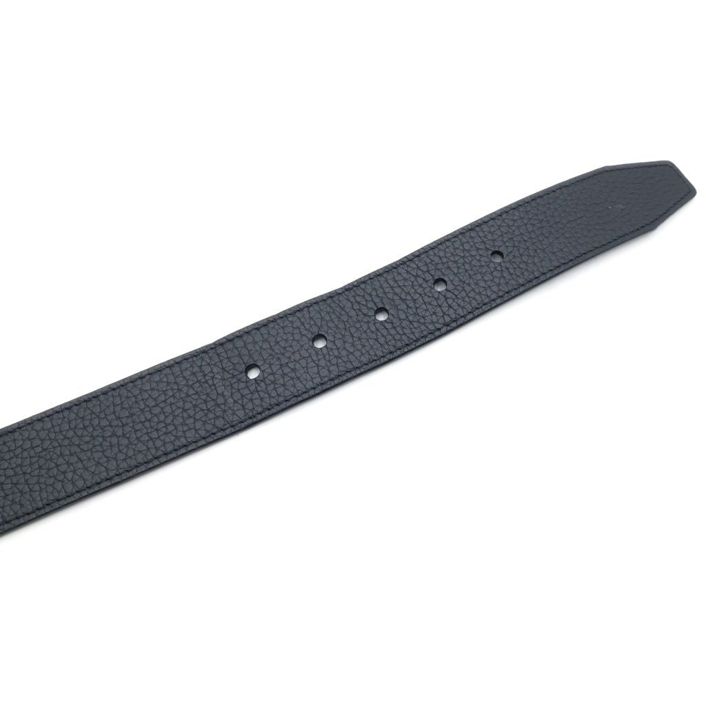 Louis Vuitton Belt Pont Neuf LV Logo Buckle Taurillon Leather Black — view 6