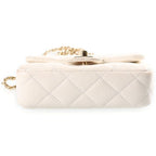 Chanel Quilted Clear Handle Chain 2-Way Mini Shoulder Bag White Lambskin Gold — view 4