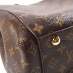 Louis Vuitton Monogram Montaigne MM Shoulder Bag Brown Leather — view 5