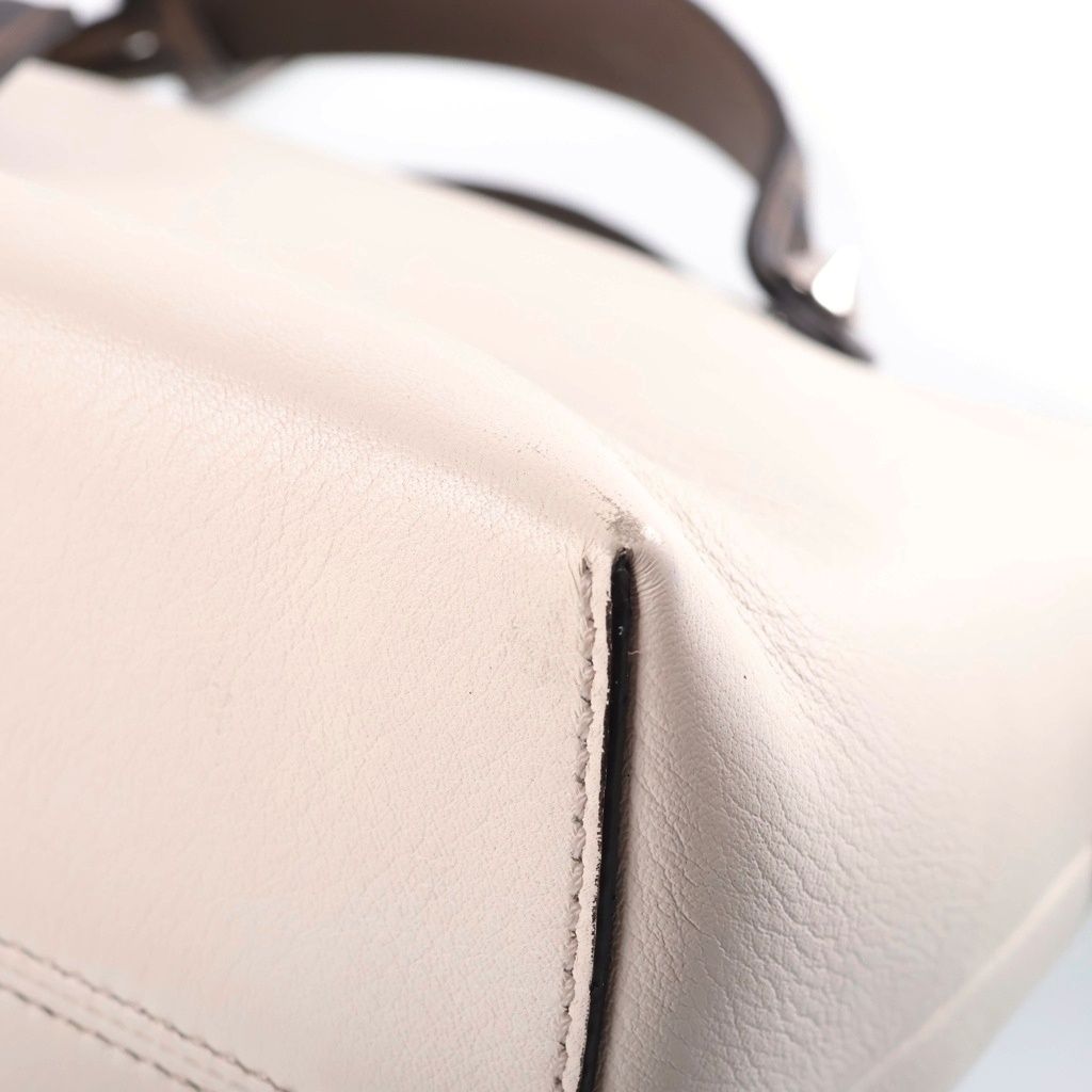 Fendi by the Way Medium 2-Way Shoulder Bag Zucca White Brown Leather — view 6