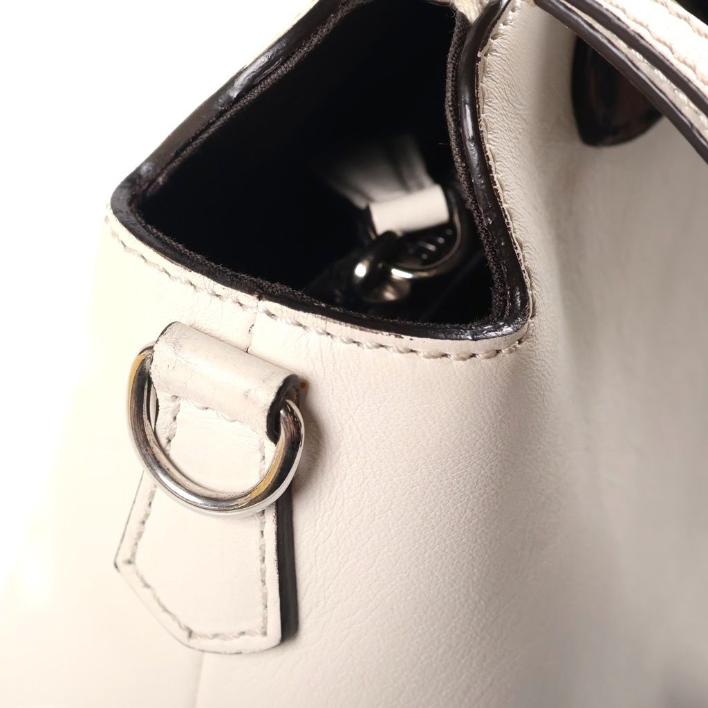 Fendi by the Way Medium 2-Way Shoulder Bag Zucca White Brown Leather — view 7