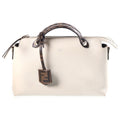 Fendi by the Way Medium 2-Way Shoulder Bag Zucca White Brown Leather