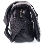 Chanel Coco Cocoon CC Logo Shoulder Bag Black Nylon Silver — view 3