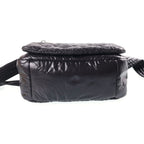 Chanel Coco Cocoon CC Logo Shoulder Bag Black Nylon Silver — view 4