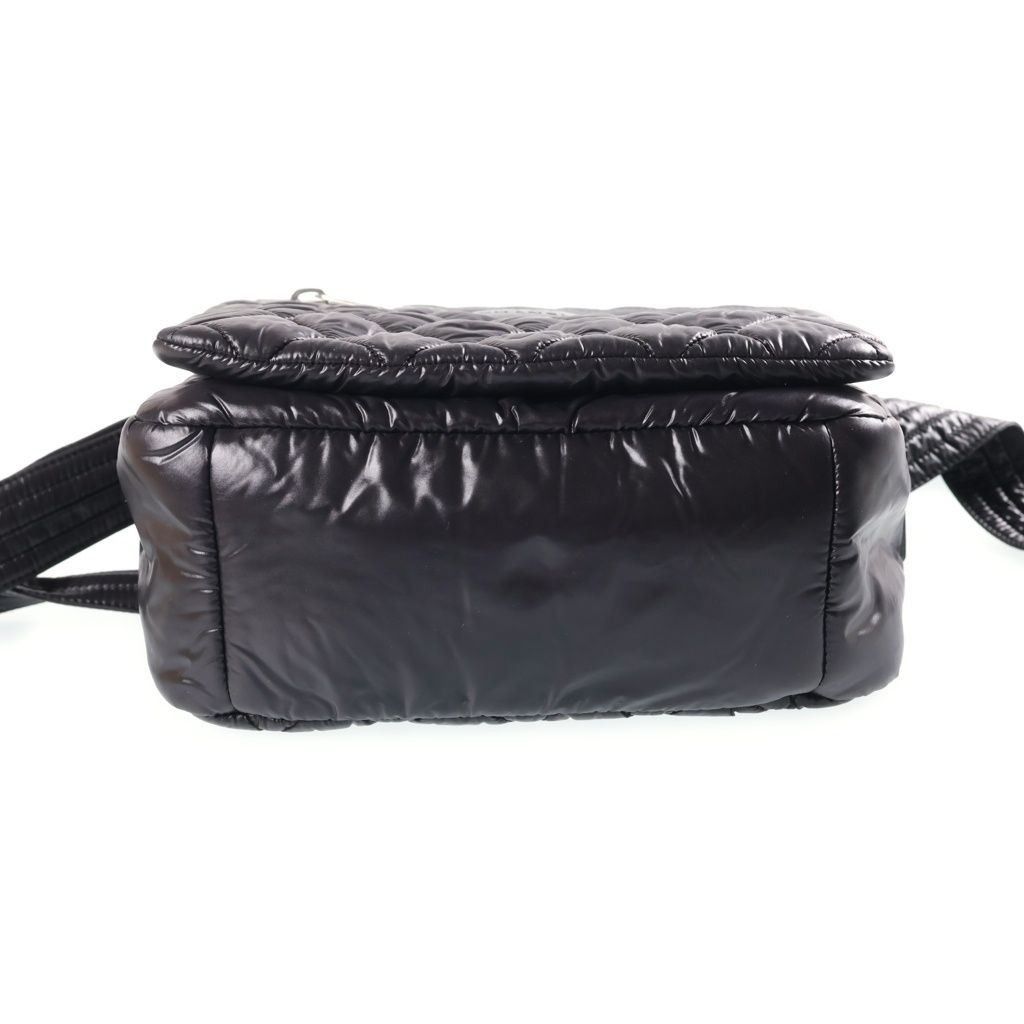 Chanel Coco Cocoon CC Logo Shoulder Bag Black Nylon Silver — view 4