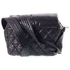 Chanel Coco Cocoon CC Logo Shoulder Bag Black Nylon Silver — view 2