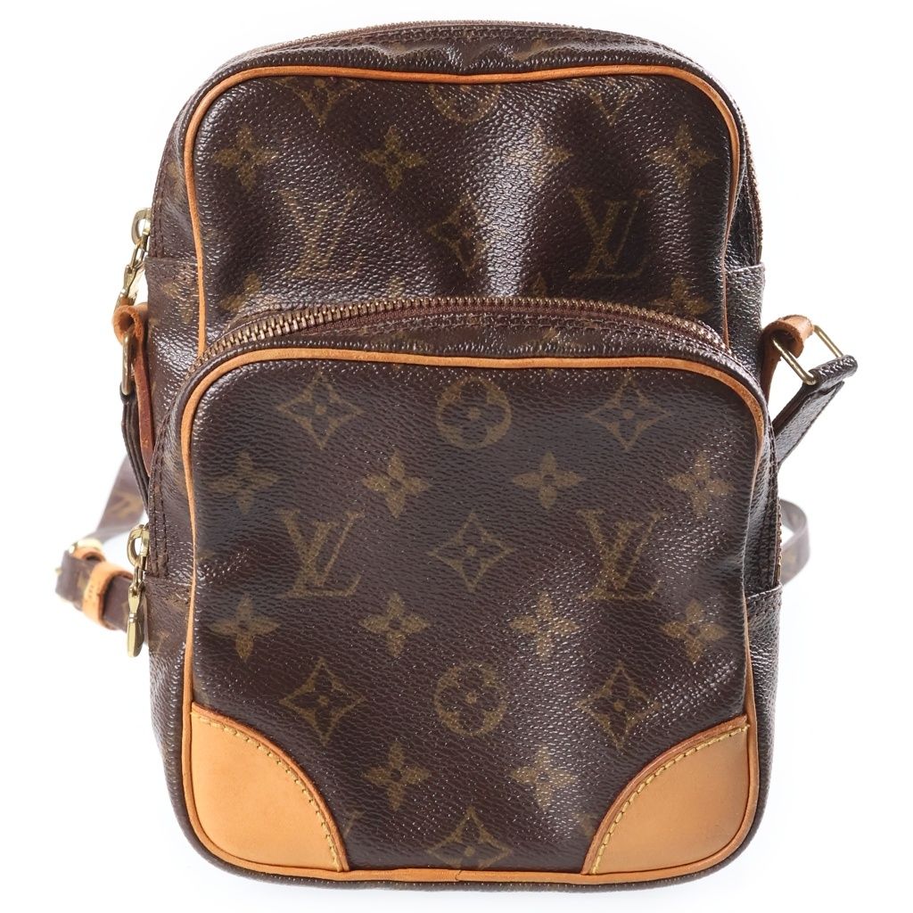 Louis Vuitton Monogram Amazon Mini Shoulder Bag Brown Leather Gold