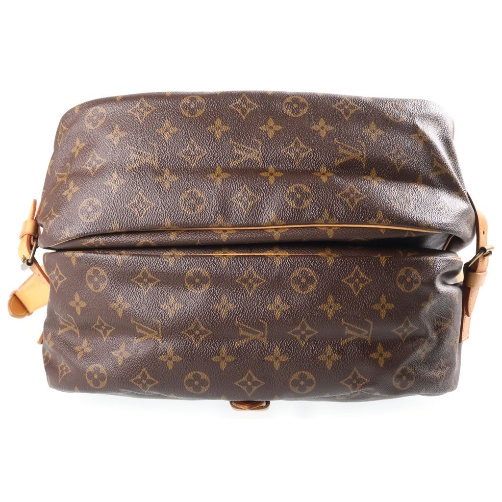 Louis Vuitton Monogram Saumur 30 Shoulder Bag Brown Leather Gold — view 4