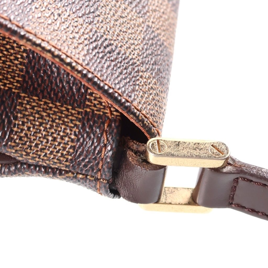 Louis Vuitton Damier Musette Salsa Long Shoulder Bag Brown Leather Gold — view 6