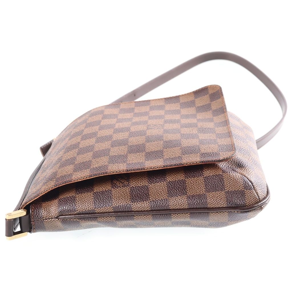 Louis Vuitton Damier Musette Salsa Long Shoulder Bag Brown Leather Gold — view 3