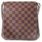 Louis Vuitton Damier Musette Salsa Long Shoulder Bag Brown Leather Gold