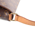 Louis Vuitton Monogram Musette Tango Shoulder Bag Brown Leather Gold — view 7