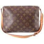Louis Vuitton Monogram Musette Tango Shoulder Bag Brown Leather Gold — view 2