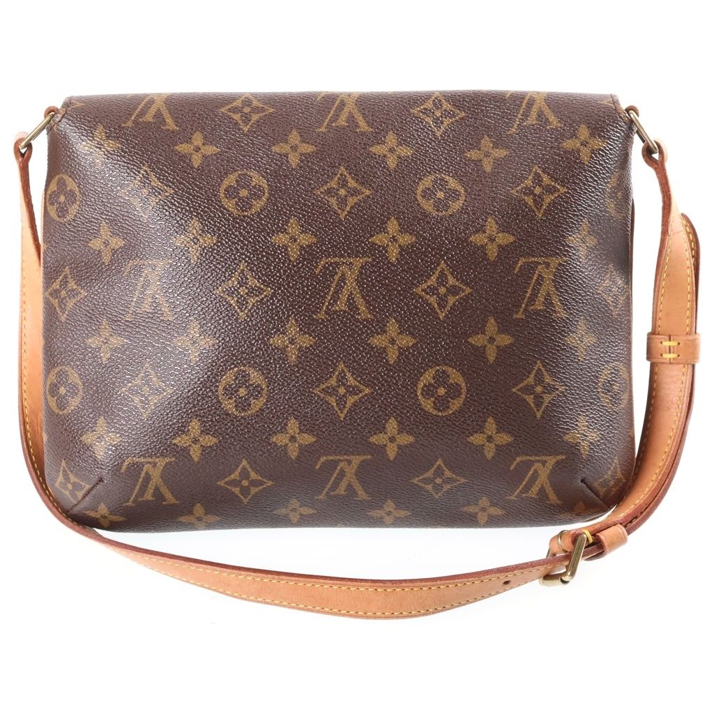 Louis Vuitton Monogram Musette Tango Shoulder Bag Brown Leather Gold — view 2