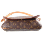 Louis Vuitton Monogram Musette Tango Shoulder Bag Brown Leather Gold — view 4