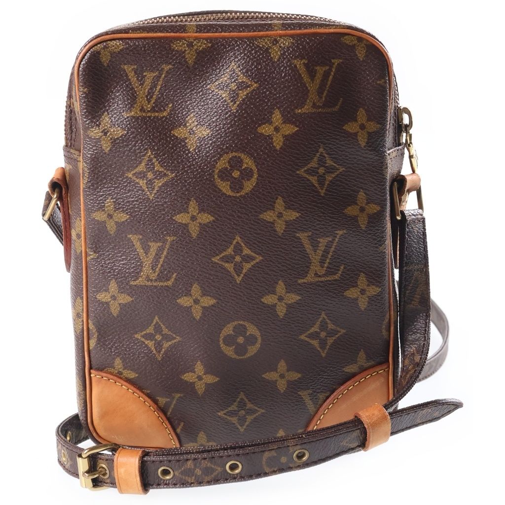 Louis Vuitton Monogram Danube Mini Shoulder Bag Brown Leather Gold — view 2
