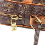 Louis Vuitton Monogram Danube Mini Shoulder Bag Brown Leather Gold — view 6