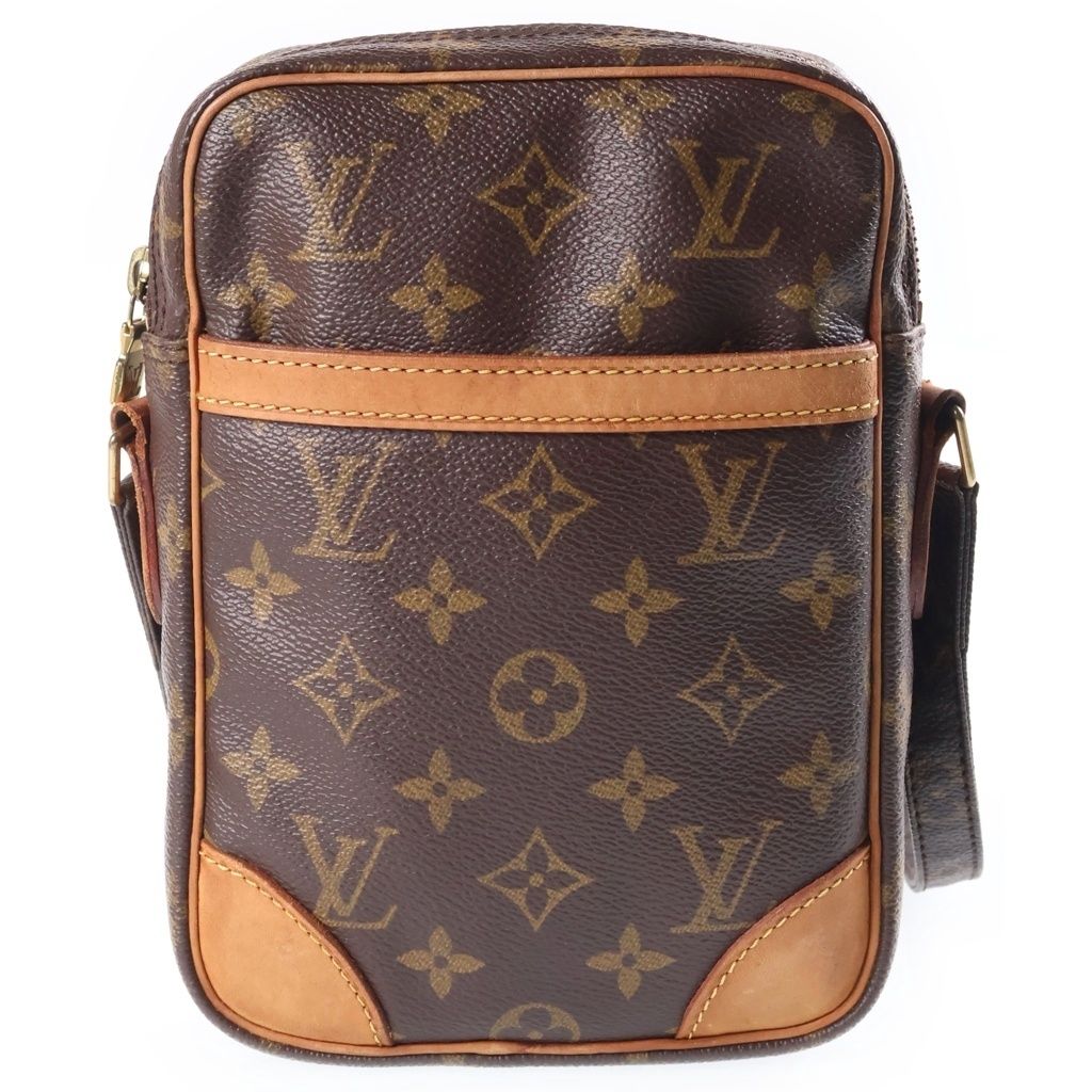 Louis Vuitton Monogram Danube Mini Shoulder Bag Brown Leather Gold
