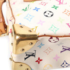 Louis Vuitton Monogram Multicolor Boulogne Shoulder Bag White Brown Leather Gold — view 5