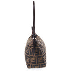 Fendi Zucca Pattern Handbag Brown Canvas Leather — view 3