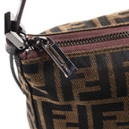 Fendi Zucca Pattern Handbag Brown Canvas Leather — view 7