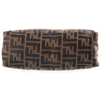 Fendi Zucca Pattern Handbag Brown Canvas Leather — view 4