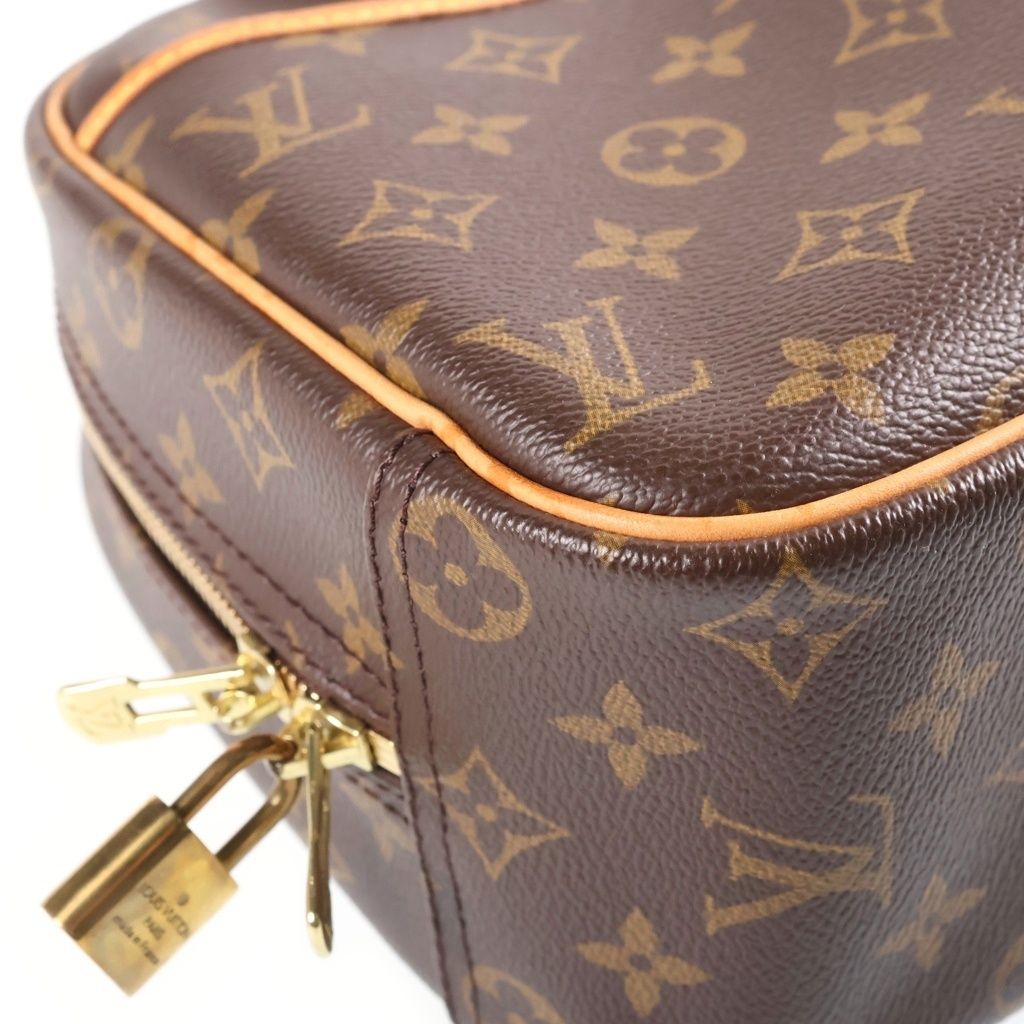 Louis Vuitton Monogram Trouville Handbag Brown Leather — view 5