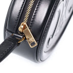 Celine Oval Purse Cuir Triomphe Shoulder Bag Black Leather — view 6