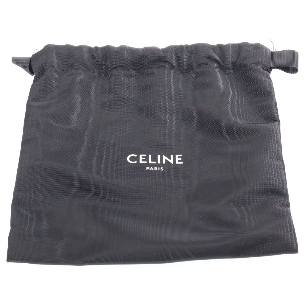 Celine Oval Purse Cuir Triomphe Shoulder Bag Black Leather — view 8
