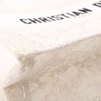 Dior Book Tote Bag Small Macrame Lace Ivory Canvas — view 5