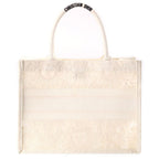 Dior Book Tote Bag Small Macrame Lace Ivory Canvas — view 2