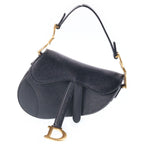 Dior Saddle Bag Mini Black Leather Gold
