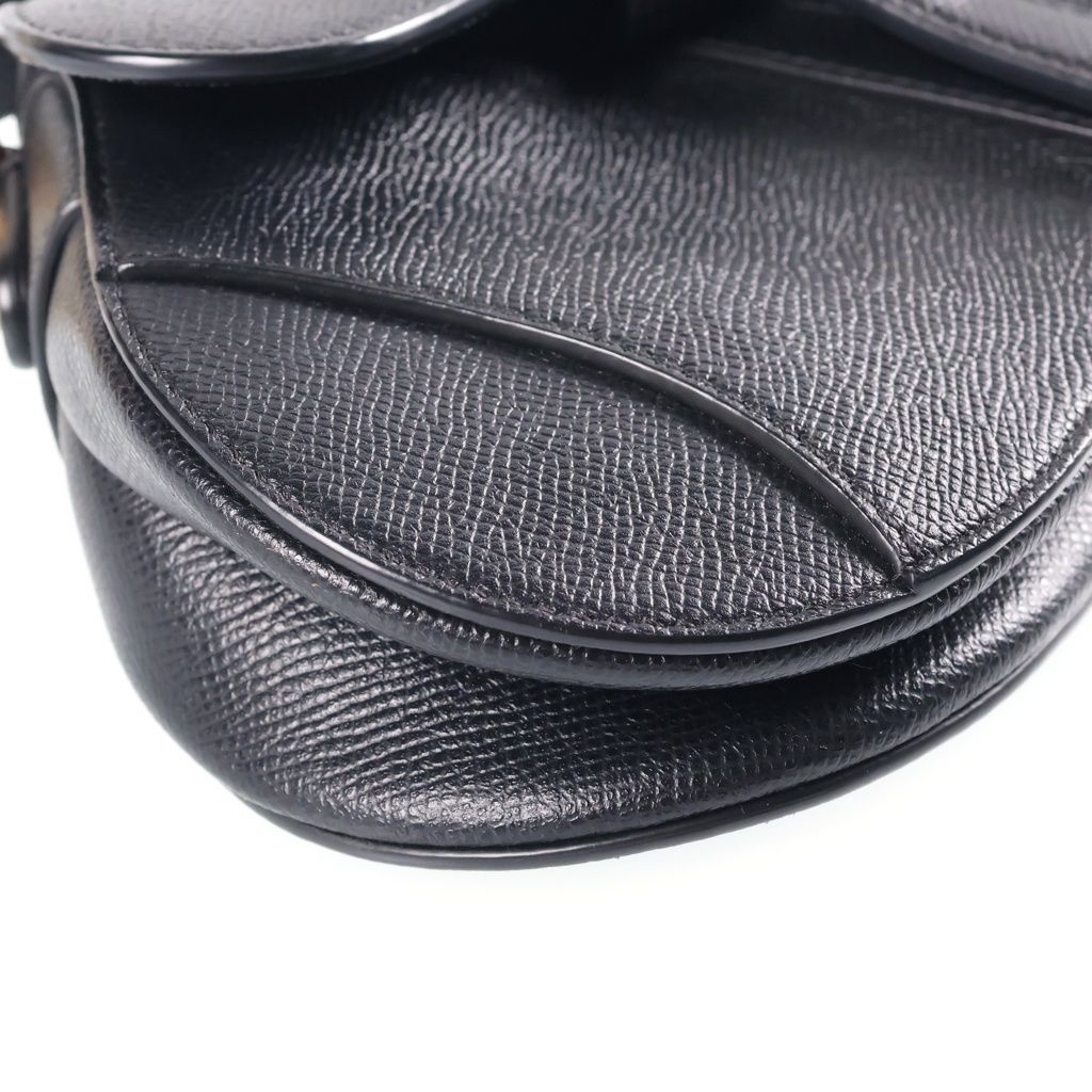 Dior Saddle Bag Mini Black Leather Gold — view 5