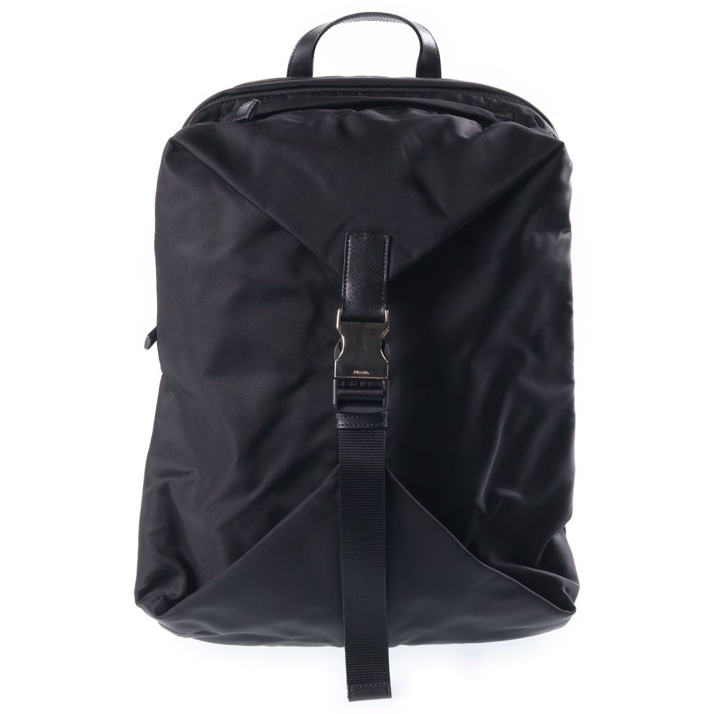 Prada Re-Nylon Backpack Black Silver