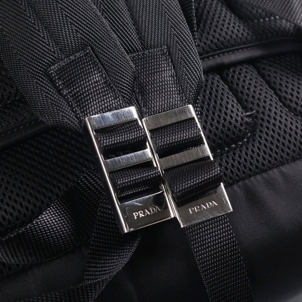 Prada Re-Nylon Backpack Black Silver — view 7