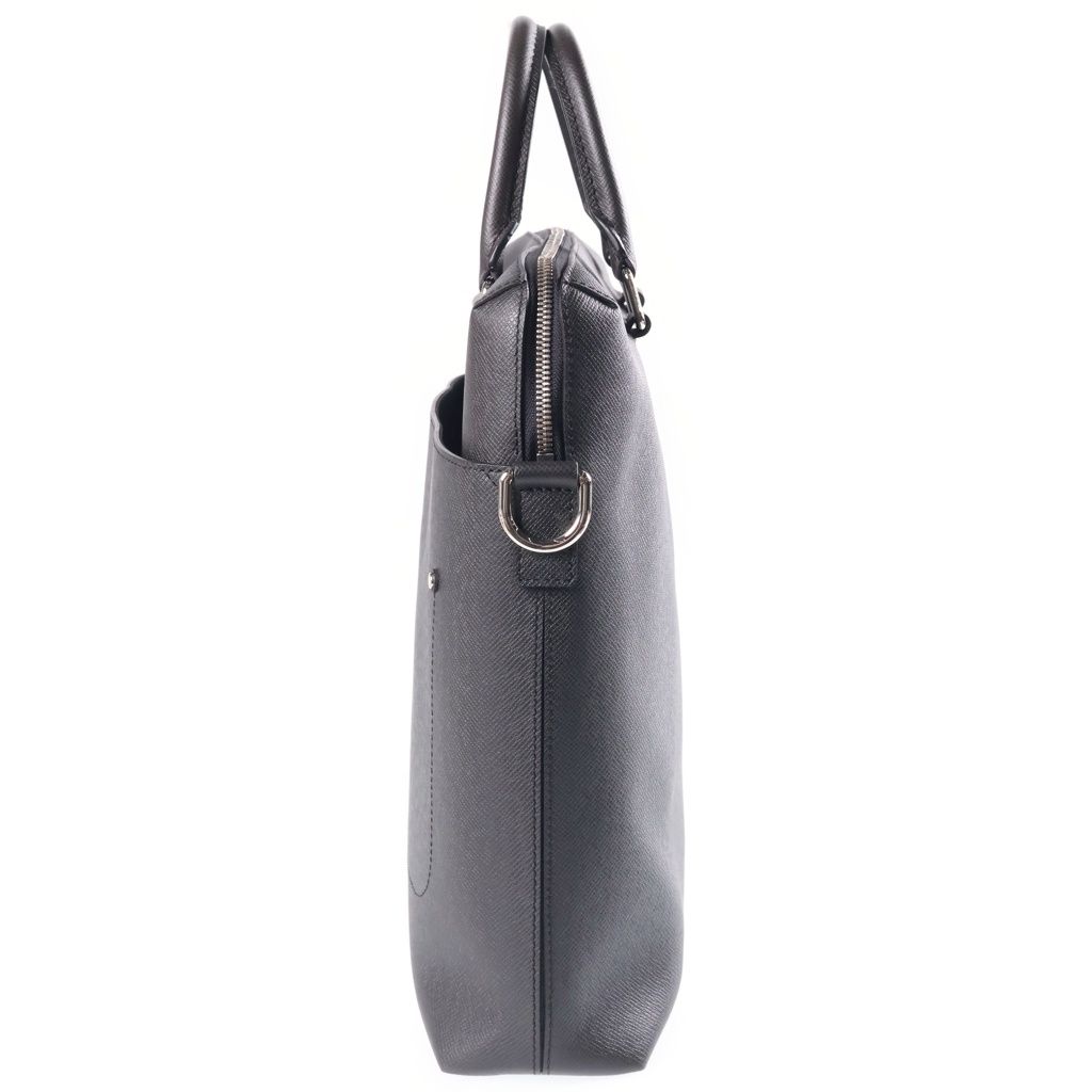 Louis Vuitton Taiga Grigori 2-Way Shoulder Bag Black Leather Silver — view 3